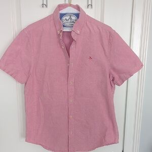 NWOT- Men's Penguin Men's Short Sleeve Button Down Shirt- Sz M
